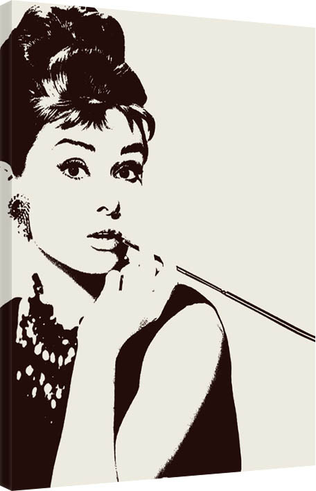 Obraz na plátně Audrey Hepburn - Cigarello