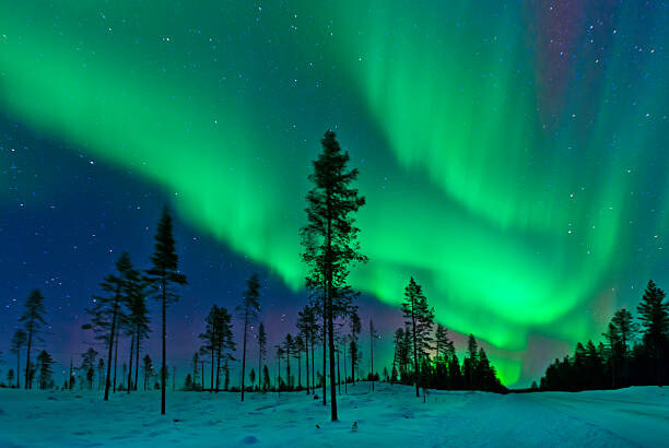 Obraz na plátně Aurora Borealis  Northern Lights Sweden