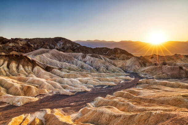Obraz na plátně Badlands view from Zabriskie Point in
