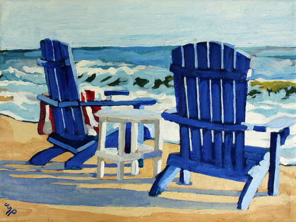 Obraz na plátně Beach Shadows, 2024