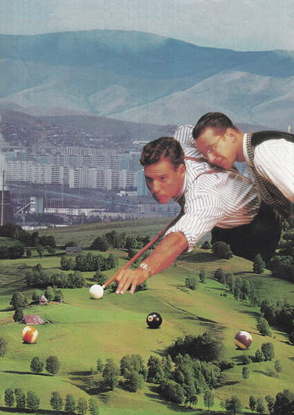 Obraz na plátně Billiards with good friends, 2020