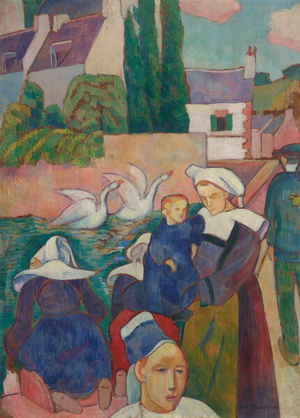 Obraz na plátně Bridge at Pont-Aven, 1891