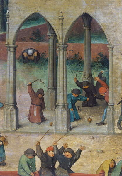 Obraz na plátně Children's Games, 1560, detail