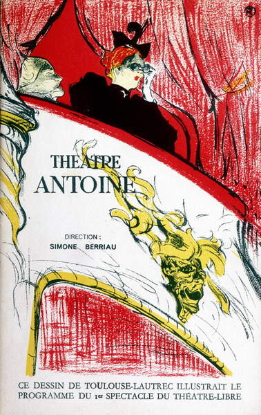 Obraz na plátně Cover of the program of the theatre Antoine