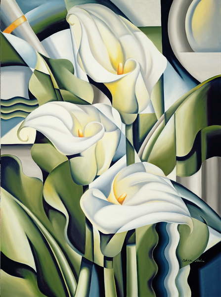 Obraz na plátně Cubist Lilies