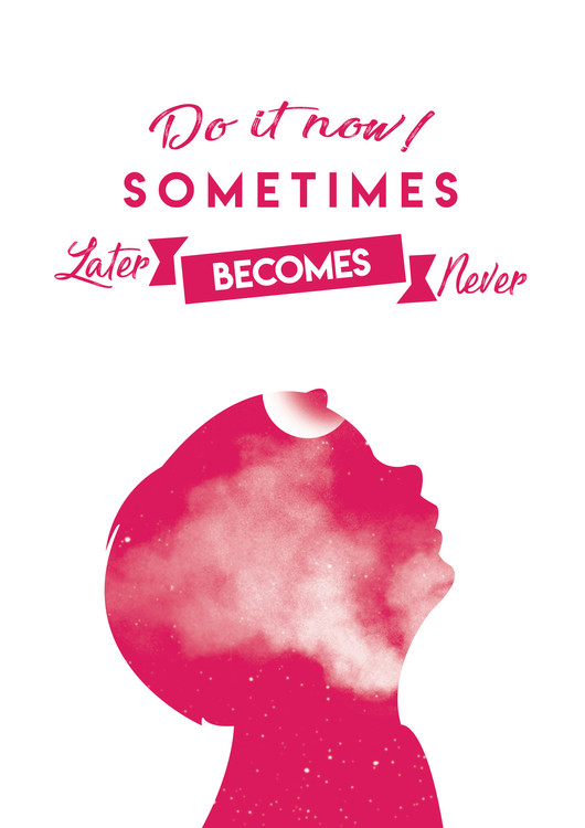 Obraz na plátně Do it now - Pink