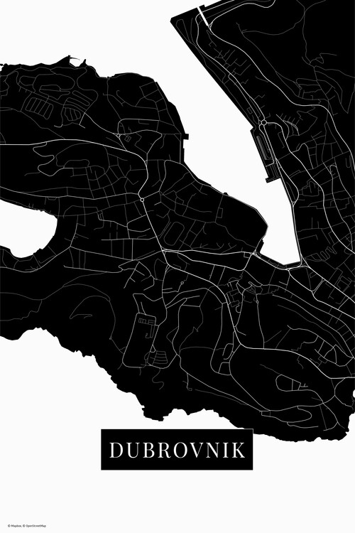 Obraz na plátně Dubrovnik black
