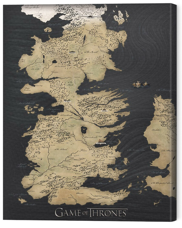 Obraz na plátně Game of Thrones - Map