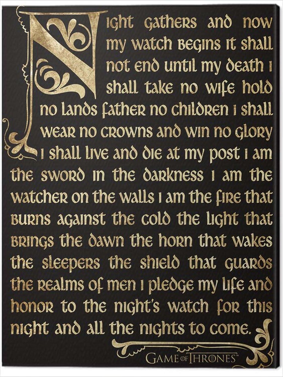 Obraz na plátně Game of Thrones - Season 3 - Nightwatch Oath