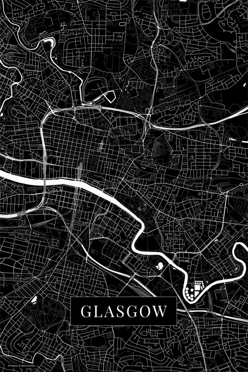 Obraz na plátně Glasgow black
