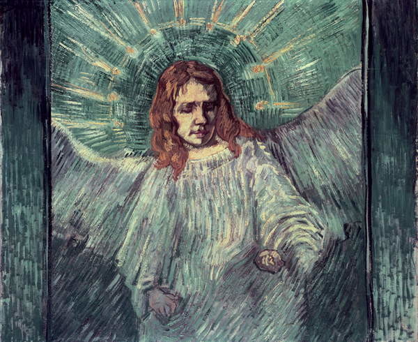 Obraz na plátně Head of an Angel, after Rembrandt, 1889
