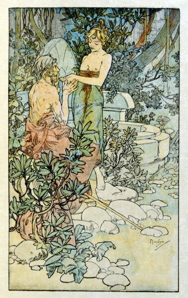 Obraz na plátně Illustration by Alphonse Mucha from Clio