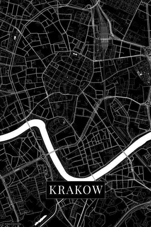 Obraz na plátně Krakov black