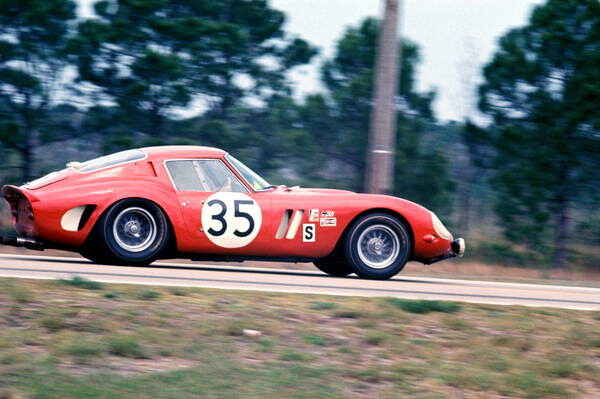 Obraz na plátně Larry Perkins driving a Ferrari 250GTO, 1966
