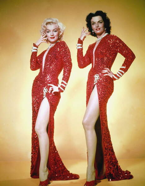 Obraz na plátně Marilyn Monroe And Jane Russell