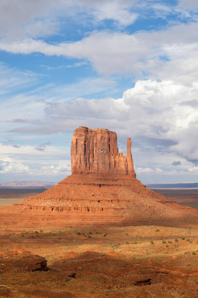 Obraz na plátně Monument Valley desert landscape with stormy sky