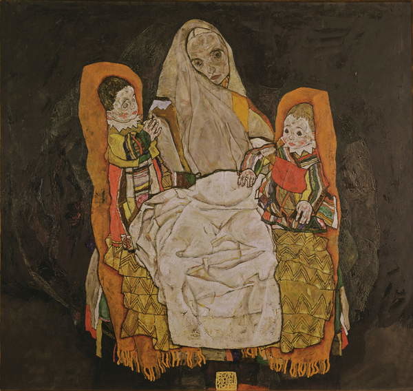 Obraz na plátně Mother with Two Children, 1915-17