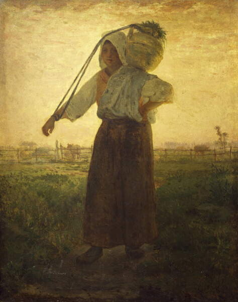 Obraz na plátně Norman milkmaid in Greville