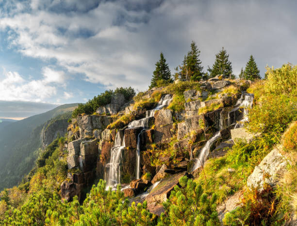 Obraz na plátně Pancava waterfall in Karkonosze national park