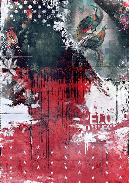 Obraz na plátně Peacocks in a tree, 2016