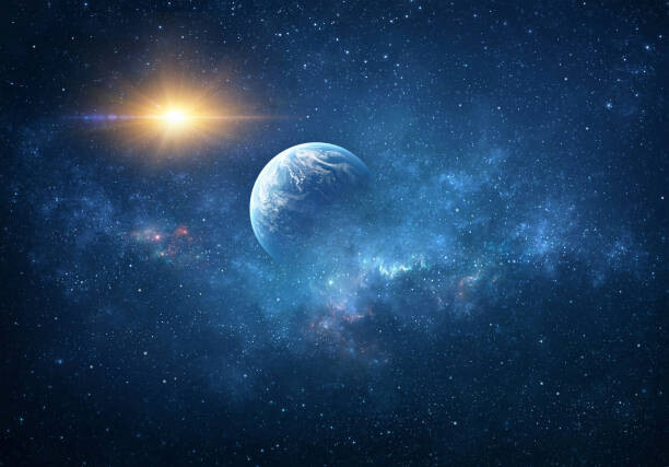 Obraz na plátně Planet, sun, stars and Universe