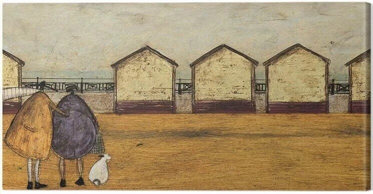 Obraz na plátně Sam Toft - Looking Through The Gap In The Beach Huts