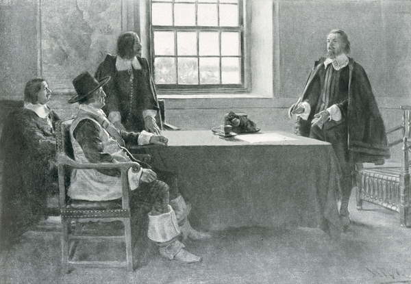 Obraz na plátně Sir William Berkeley Surrendering to the Commissioners of the Commonwealth