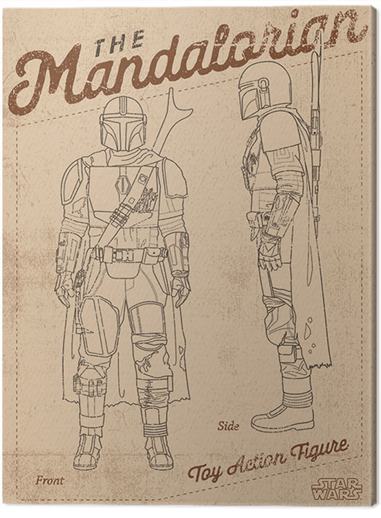 Obraz na plátně Star Wars: The Mandalorian - Action Figure