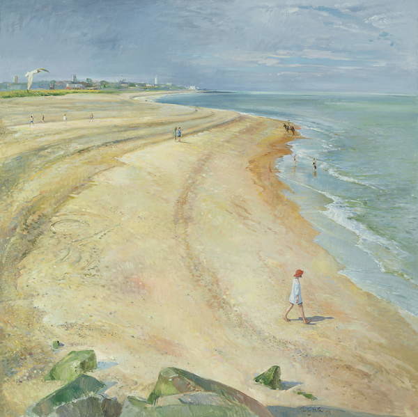 Obraz na plátně The Curving Beach, Southwold, 1997