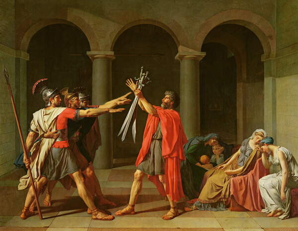 Obraz na plátně The Oath of Horatii, 1784