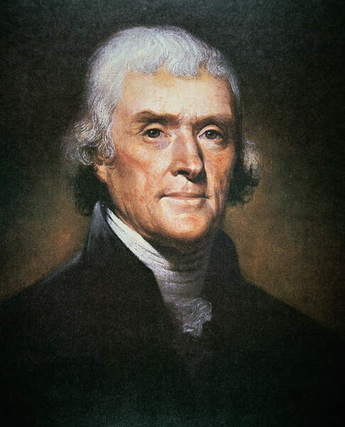 Obraz na plátně Thomas Jefferson, 19th century