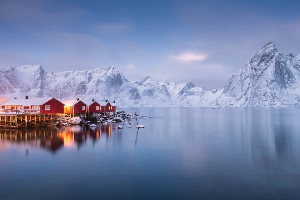Obraz na plátně Village Hamnoy Lofoten Islands Norway.