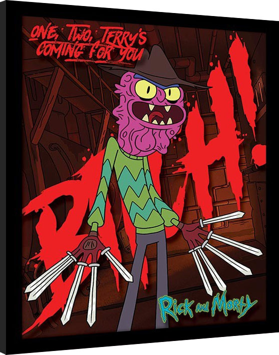 Zarámovaný plagát Rick and Morty - Scary Terry