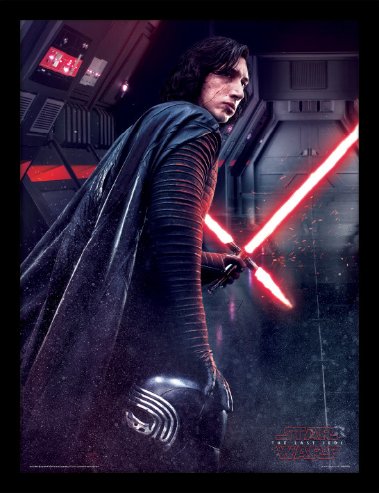 Zarámovaný plagát Star Wars: Poslední Jediovia - Kylo Ren Rage