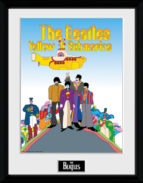 Zarámovaný plagát The Beatles - Yellow Submarine