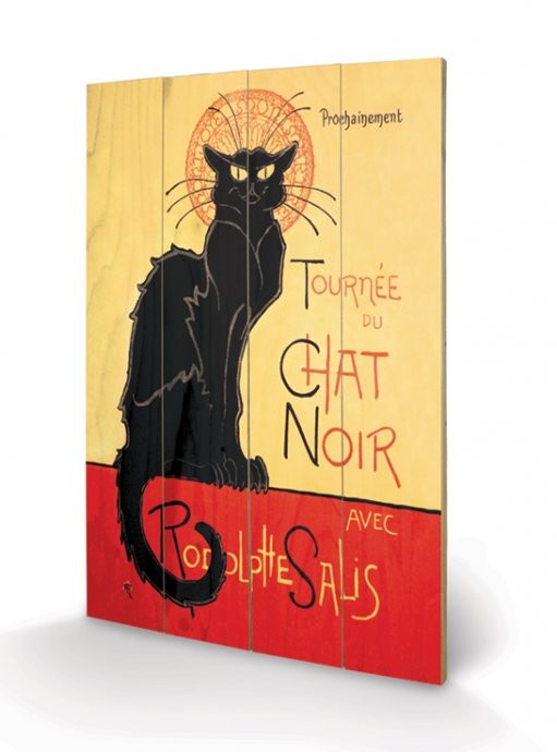 Obraz na drewnie Chat Noir
