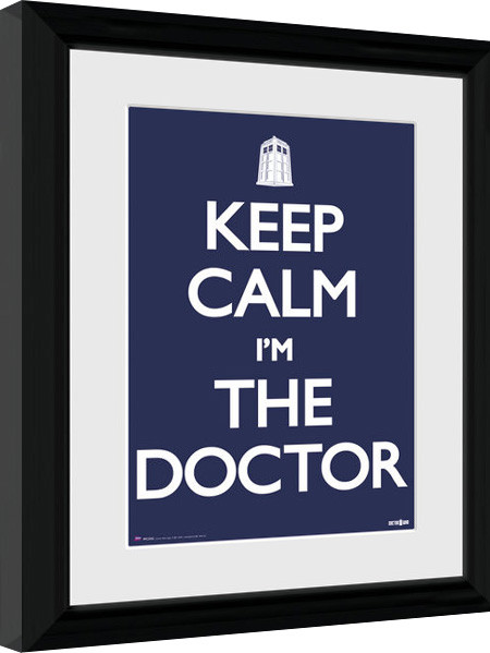 Doctor Who - Keep Calm zarámovaný plakát