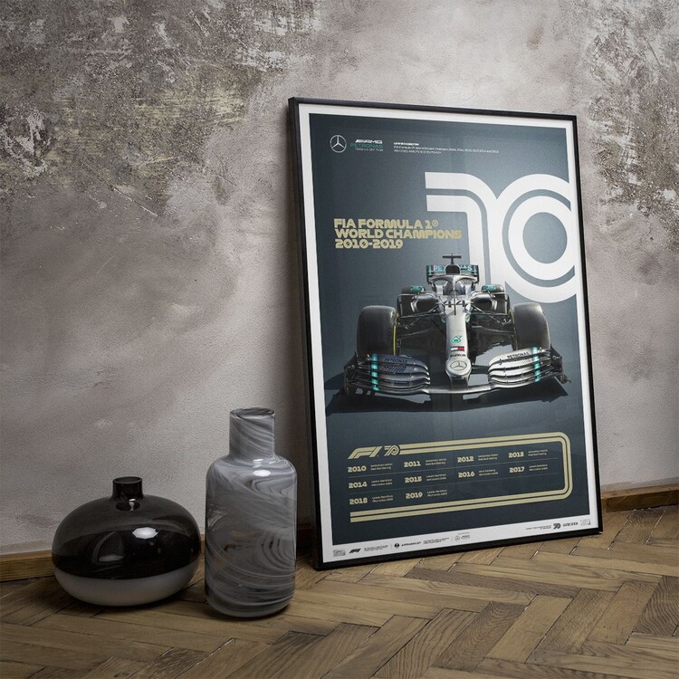 Umelecká tlač Formula 1 Decades - 2010's Mercedes-AMG Petronas F1 Team