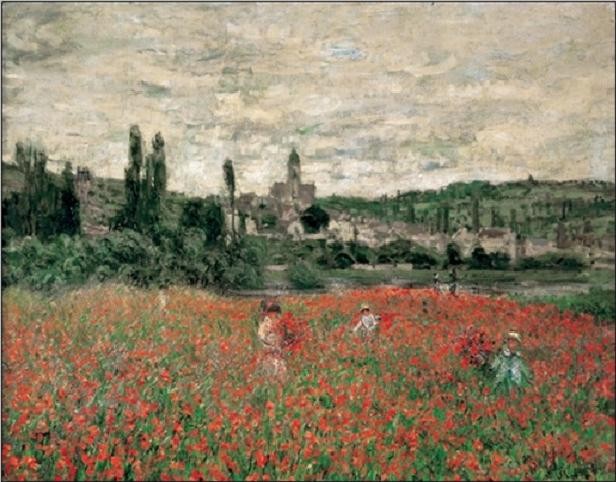 Poppy Field Near Vetheuil Obrazová reprodukcia