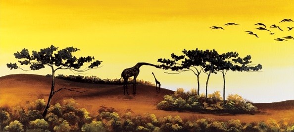 Obrazová reprodukce Žirafy, Afrika