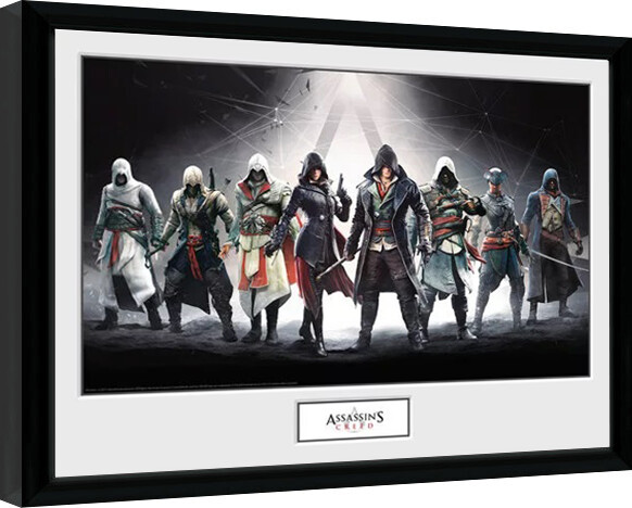 Oprawiony plakat Assassins Creed - Characters