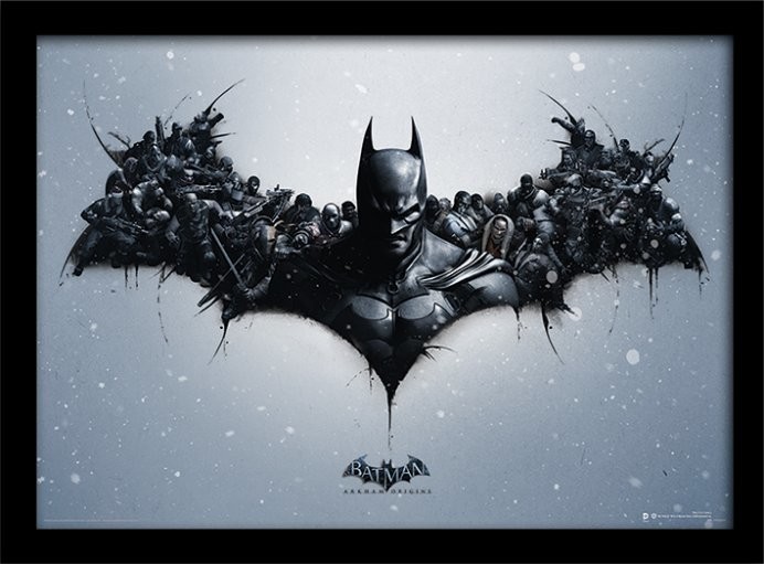 Zarámovaný plakát Batman: Arkham Origins - Logo