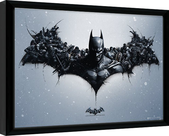 Zarámovaný plakát Batman: Arkham Origins - Logo