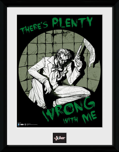 Zarámovaný plakát Batman Comic - Joker Plenty Wrong