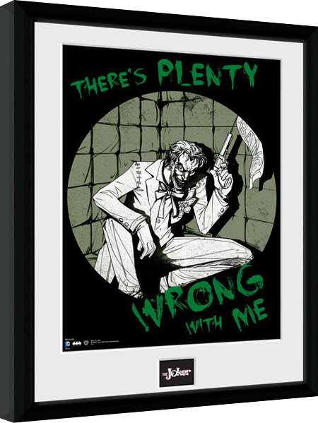 Zarámovaný plakát Batman Comic - Joker Plenty Wrong