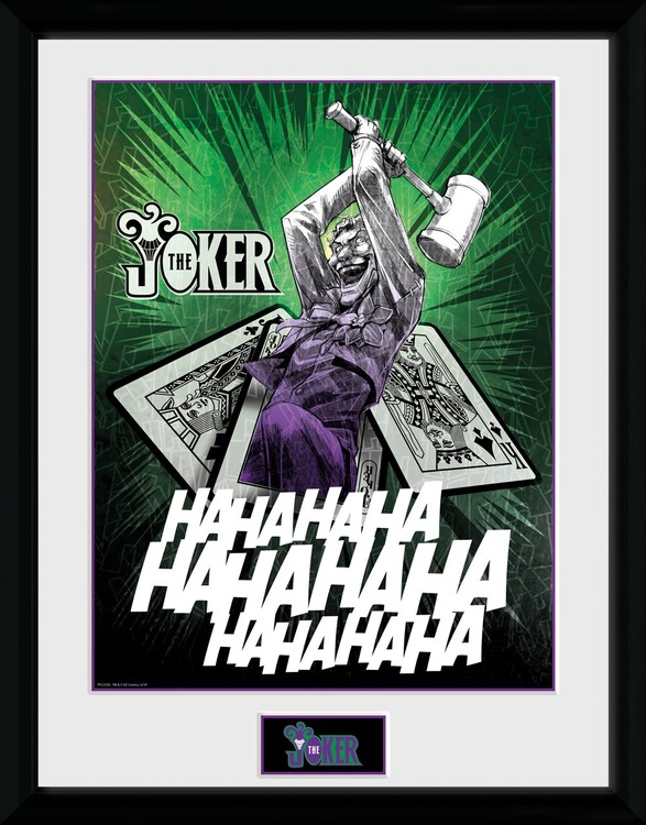 Zarámovaný plakát DC Comics - Joker Cards
