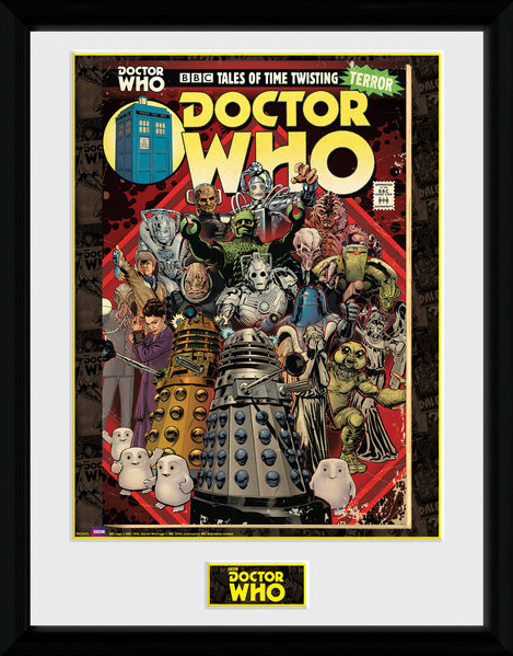 Zarámovaný plakát Doctor Who - Villains Comic