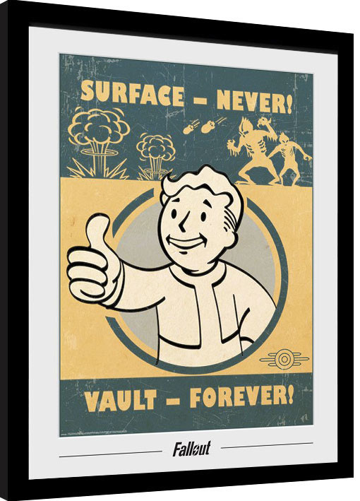 Zarámovaný plakát Fallout - Vault Forever