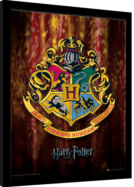 Zarámovaný plakát Harry Potter - Hogwarts Crest