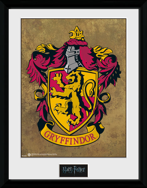 Zarámovaný plakát Harry Potter - Nebelvír